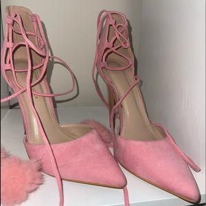 Pink Pom Pom heels
